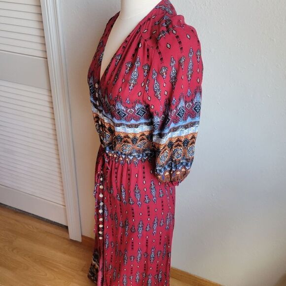Boho Button Front Maxi Dress - Picture 4 of 8